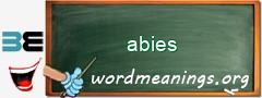 WordMeaning blackboard for abies